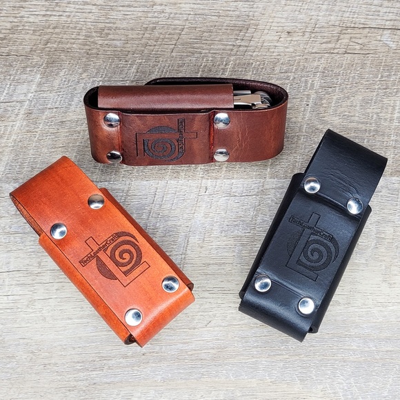 Leather Sheath Case Holster For Leatherman Free P2 P4 ARC Multitool SUNSET TAN - Picture 13 of 13